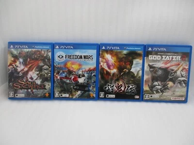 PS VITA GOD EATER 2 TOUKIDEN SOUL SACRIFICE & FREEDOM WARS 4Games Japan import - Image 1 of 4