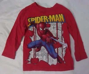 Marvel Spider Man Red T-Shirt Size XS 4 100% Cotton Long Sleeve Children Kids - Bild 1 von 5