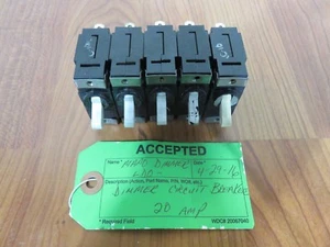 Heinemann, JA1-A3-A, Electric 2 Pole 250 Volt Circuit Breaker - LOT OF 5 - Picture 1 of 4