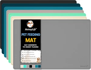 Dog & Cat Food Mat for Floors Waterproof, Nonslip Dog Bowl Mats for Food and Wat - Picture 1 of 7