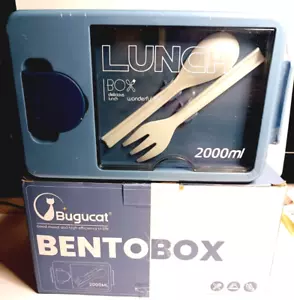 Bento Lunch Box for Adults, Kids Leak Proof Meal Prep Portion Control Boxes BLUE - Picture 1 of 4