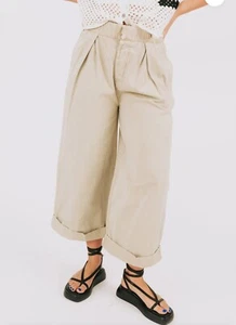 Free People After Love Cuff Pant in Agate Grey Size 14 - Picture 1 of 16