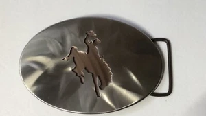 Native Alaskan Don Applegate  Vintage 2007 Artisan Belt Buckle RODEO COWBOY - Picture 1 of 9