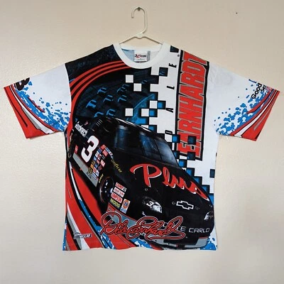 Vtg Dale Earnhardt Sr XL T-Shirt The Intimidator #3 All Over Print USA Made New - Image 1 of 4