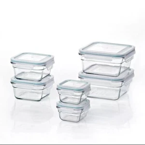 Glasslock Oven and Microwave Safe Glass Food Storage Containers 11 Piece Set - Picture 1 of 14