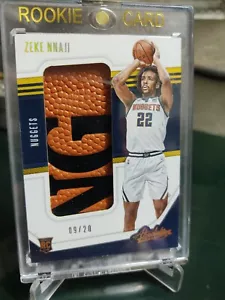2020-21 Panini Absolute Zeke Nnaji Denver Nuggets SP Rookie Ball Relic#09/20 - Picture 1 of 5