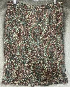 Liz Claiborne Collection Damen Paisley mittellanger Rock Größe Large - Bild 1 von 6
