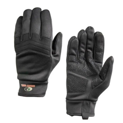 Mossy Oak Men's Black Midweight Gloves Non-Slip Palm Touchscreen Compatible NEW - Image 1 of 4