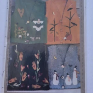 Chaleco 4 Todas las Temporadas Apliques Patrón Corazón a Mano #96 Tallas 8-18 - Imagen 1 de 3