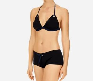 VILEBREQUIN Black Bikini String HalterTop Swimwear Size Medium NWT