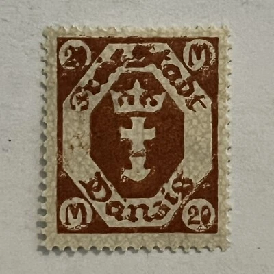 SELLO DE ERROR TEMPRANO DANZIG ALEMANIA SELLO TINTA MANCHADA EN VARIAS ÁREAS Foto 1 de 3