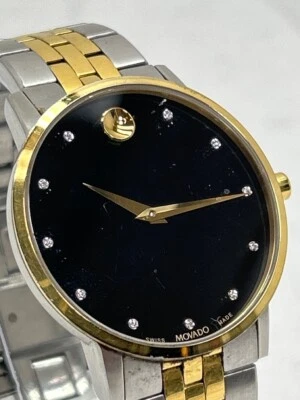 Museo Movado Clásico 40mm ref. 0607202 Pulsera Dos Tonos Esfera Negra (NJL025146) Foto 1 de 4