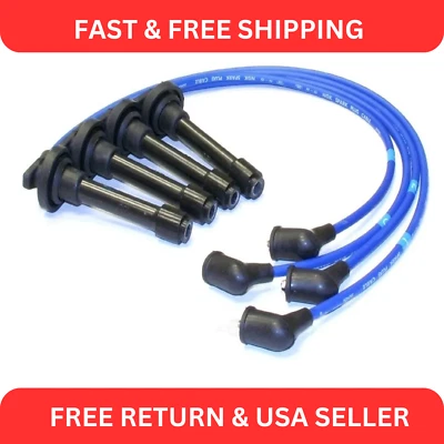 Juego de cables de encendido de bujía azul HE57 para HONDA CIVIC B16 ACURA INTEGRA B18 Foto 1 de 3