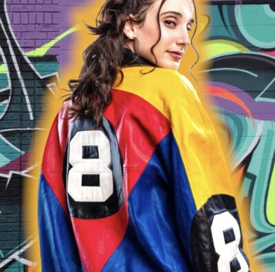 ViNTaGe North Beach Leather Co MiCHeaL HoBan 8-BaLL JaCKet AuTHeNTiC - Image 1 of 4