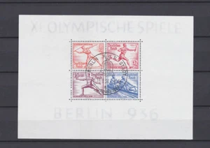 GERMAN REICH 1936 Olympic games Berlin - Sheet Used B92 (Mi.631 Block6) - Picture 1 of 1