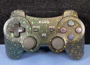 KLNO Custom PlayStation 3 Wireless Controller PS3 Green And Yellow Untested - Picture 1 of 4