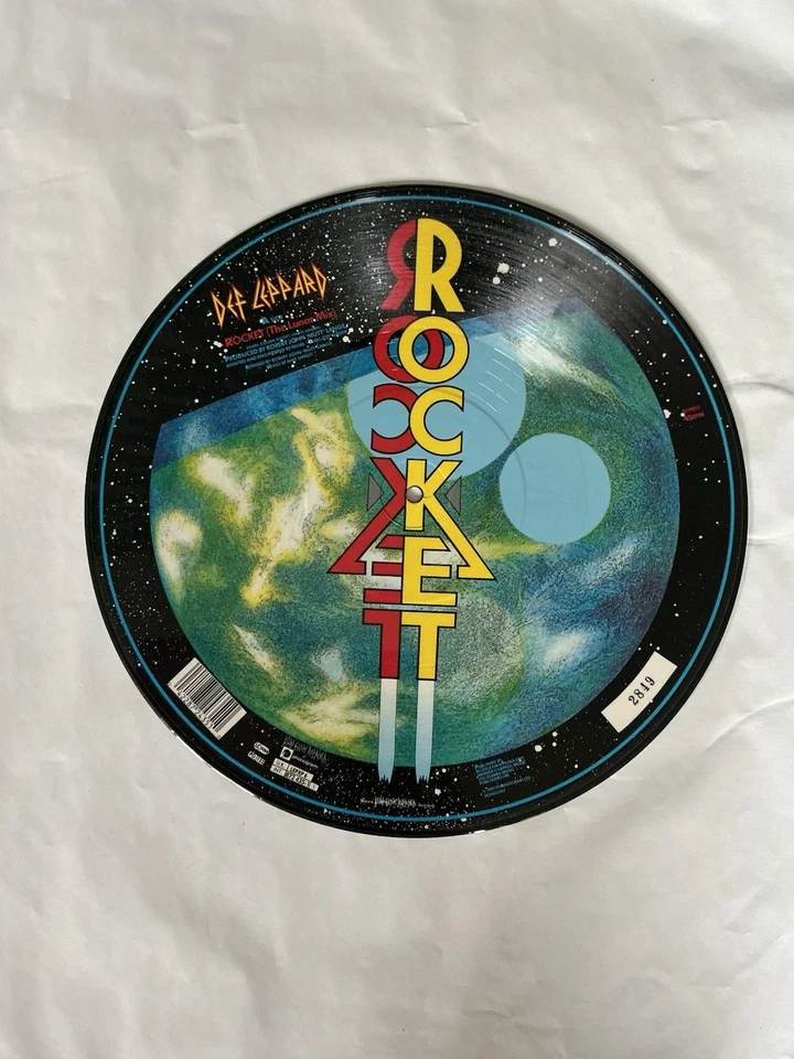 DEF LEPPARD ROCKET  12” PICTURE DISC LEPXP 6 HARD ROCK VINYL  PLAY TESTED - Image 1 of 4