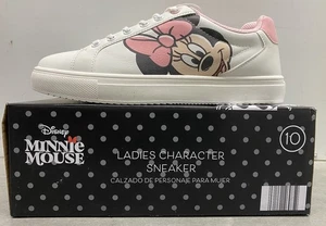 ALDI Disney 2025 Minnie Mouse Pink Ladies Character Sneakers Shoes Women Size 10 - Picture 1 of 7