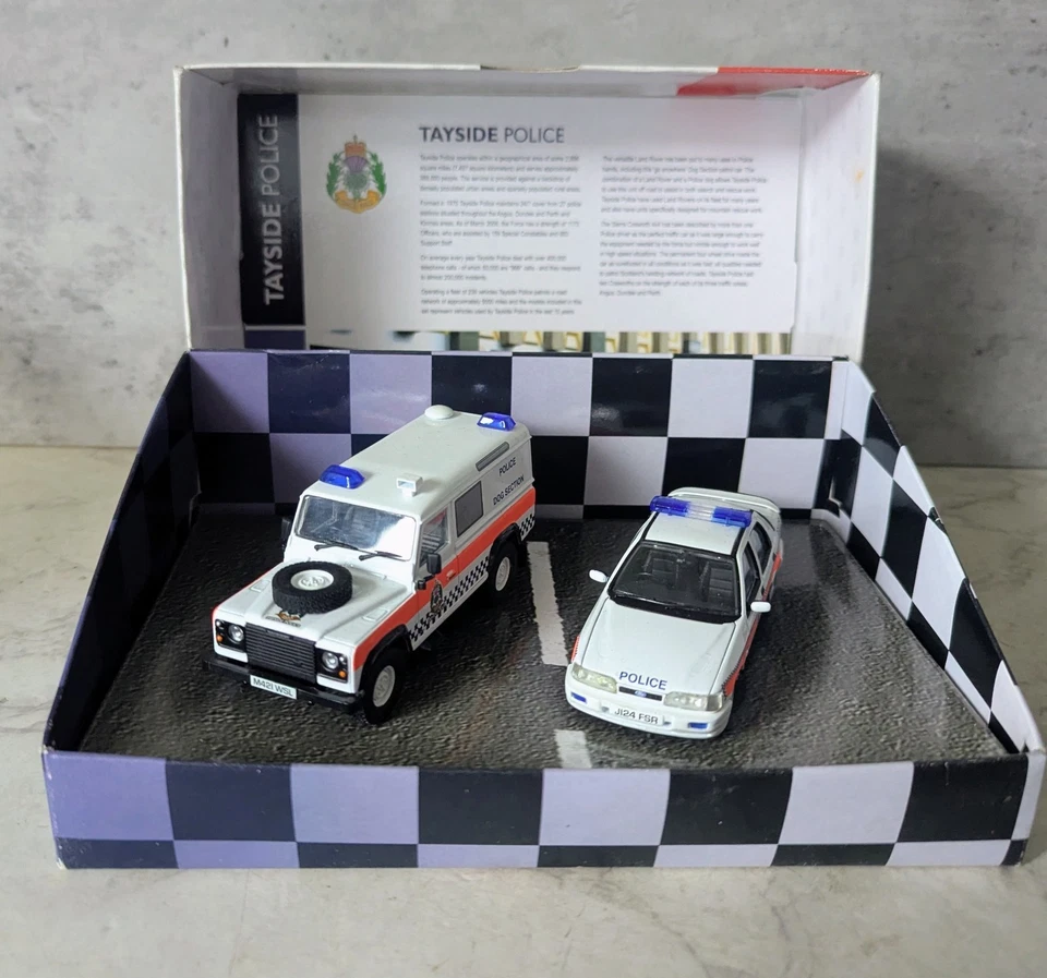 Corgi TP1002 Tayside Police Set of Land Rover & Sierra Cosworth 1:43 Scale Boxed - Image 1 of 4