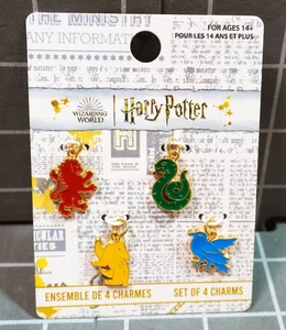 Harry Potter Hogwarts Houses Enamel Charm Set of 4 - Picture 1 of 2