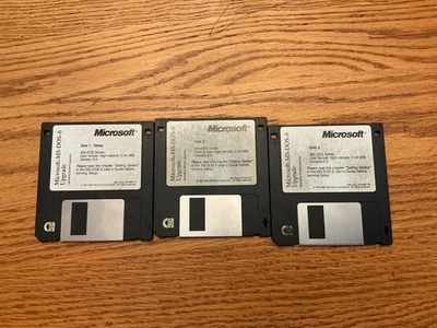 MICROSOFT MS-DOS 6.0 UPGRADE DISCS (3) 3.5" - Image 1 of 2