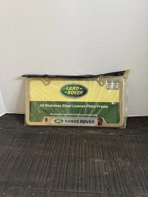 Land Rover Range Rover Stainless Steel License Plate Frame NOS LRN61620 - Image 1 of 4