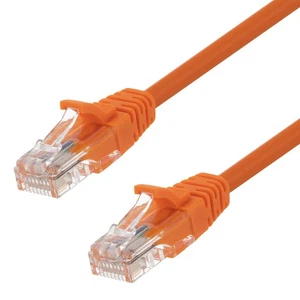 Ethernet Patch Cable CAT5E, UTP, 24AWG, 1 Ft,  10 pack, Orange - Picture 1 of 4