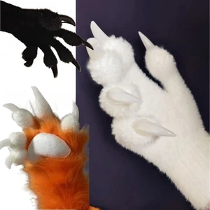 Furry Gloves Cosplay Plush Gloves Full SeasonGloves Claw Cute Cool Furry Gift - Picture 1 of 21