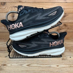 Hoka One One Turnschuhe Damen Größe UK 7 Clifton 9 schwarz roségold Laufschuhe - Bild 1 von 15