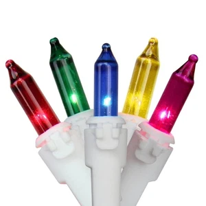 Northlight 100 Multi-Color Mini Icicle Christmas Lights 3" Spacing - White Wire - Picture 1 of 4