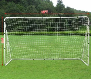 12 x 6 Portable Soccer Goal Net Steel Post Frame Backyard Football Training Set - Picture 1 of 6