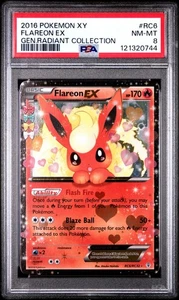 PSA 8 Flareon EX #RC6/RC32 - XY Generations Radiant Collection - Pokemon TCG - Picture 1 of 2