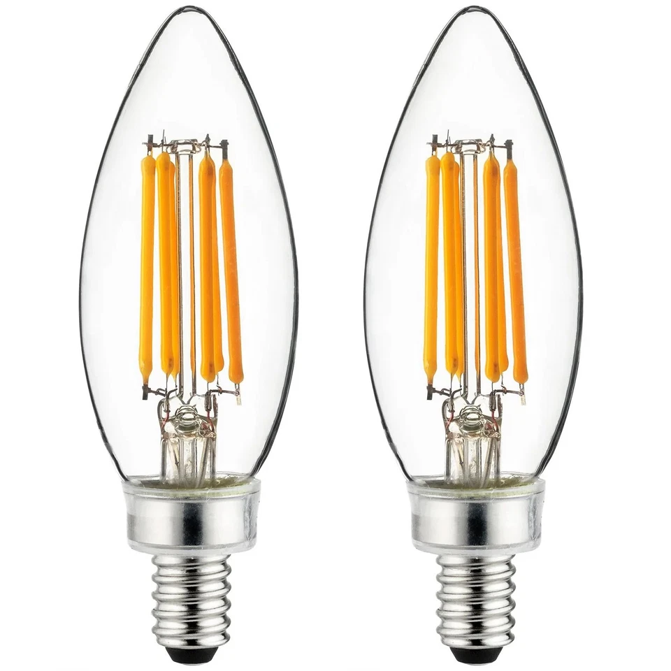2PK - Sunlite Antique Filament LED 4 Watt 2700K B11 E12 Base Chandelier Light - Image 1 of 1