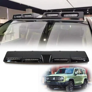 Barras de luz de techo LED superiores negras brillantes lámpara DRL se adapta a WEY Tank 300 2023-2025 - Imagen 1 de 12