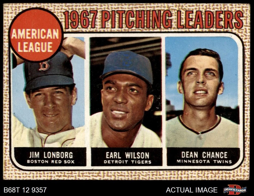 1968 Topps #10 Dean Chance AL Pitching Leaders COR 4.5 - VG/EX+ - Image 1 of 1