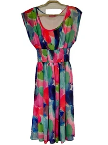 Isaac Mizrahi mehrfarbiges ärmelloses Kleid Größe 8 - Bild 1 von 4