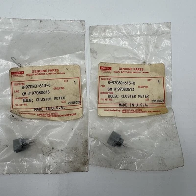 Isuzu Instrument Cluster Bulb Lot 2 Genuine OEM 8-97080-613-0 GM 97080613 USA - Image 1 of 3