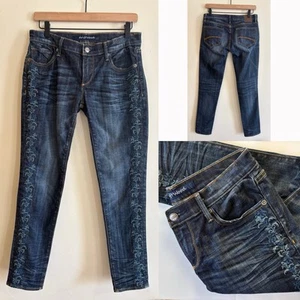 Driftwood Sundance Boho Floral Embroidered Denim Skinny Jeans Womens Size 27 - Picture 1 of 18