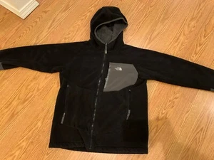 The North Face Jacket Boys XL 18-20 Black Gray Full Zip Hoodie Fleece Sherpa - Picture 1 of 12