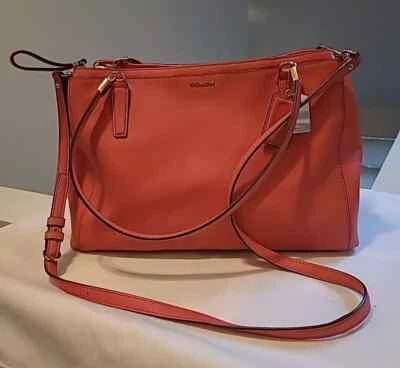 Coach Purse Madison Christie Carryall - Red Coral Saffiano Leather - K1320-29422 - Image 1 of 4