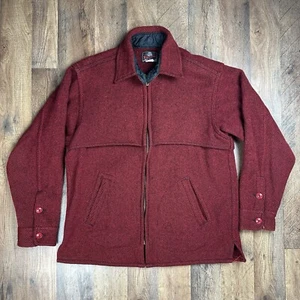 Vintage Johnson Woolen Mills Jacket Lumberjack Red Button Up Size 17 - Picture 1 of 6