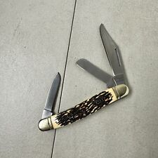 Miller Bros Cutlery Co Meriden Bone 3 Blade Pocket Knife