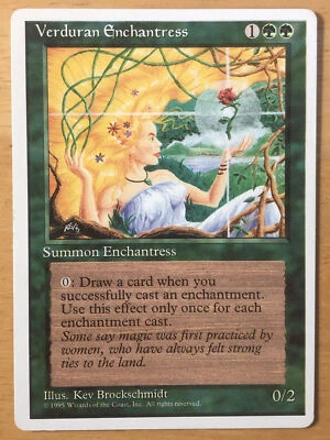 Verduran Enchantress English Alternate 4th Edition 4ED mtg MP - Image 1 of 2