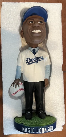 Magic Johnson Bobblehead Los Angeles Dodgers SGA 9/12/2013 New In Box NIB Cover