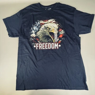 NWT Academy Sports+Outdoors Patriotic Eagle USA FREEDOM T-Shirt Adult Large - Imagem 1 de 4