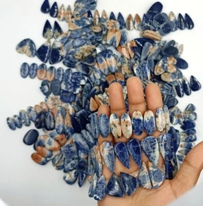 Sodalite Pair for Jewelry MakingSodalite Pair Handmade Wholesale Lot 72439 - Picture 1 of 7