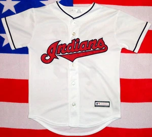 ⚾Cleveland Indians⚾Majestic⚾Boys Official MLB Baseball Jersey Shirt⚾8 Years⚾28⚾ - Picture 1 of 3
