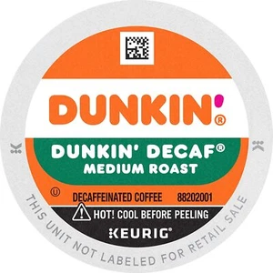 Dunkin' Donuts Café Dunkin DESCAF 22 quilates K-Cups Mezcla Original Keurig Mediano - Imagen 1 de 6