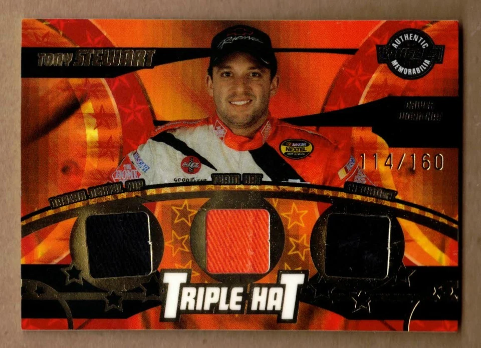 2004 WHEELS AMERICAN THUNDER TRIPLE HAT #TH21 TONY STEWART #114/160 - Image 1 of 1