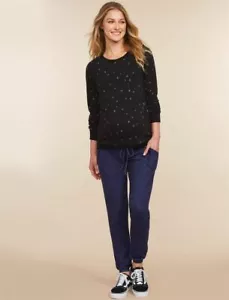 Pantaloni pantaloni felpa jogger jogger maternità destinazione maternità blu navy piccoli S - Foto 1 di 1